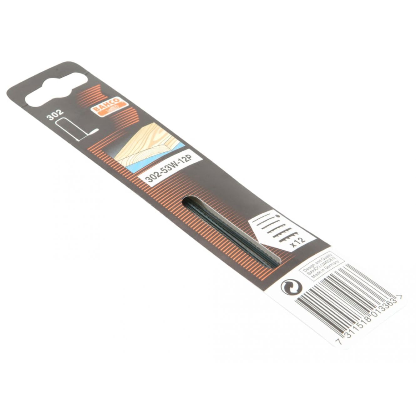 302-53W-12P Fret Saw Blades for Wood 130mm (5in) (Pack of 12) BAH30253W