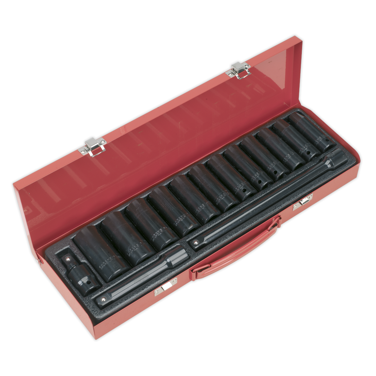 Impact Socket Set 15pc 1/2"Sq Drive Deep Metric AK5815M