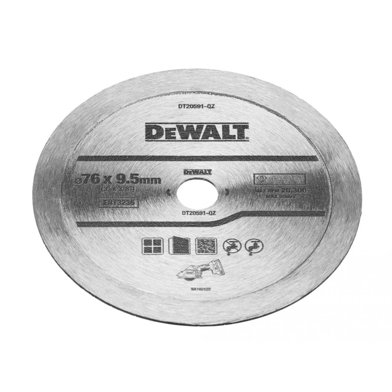 DT20591 Diamond Tile Blade 76mm DEWDT20591QZ