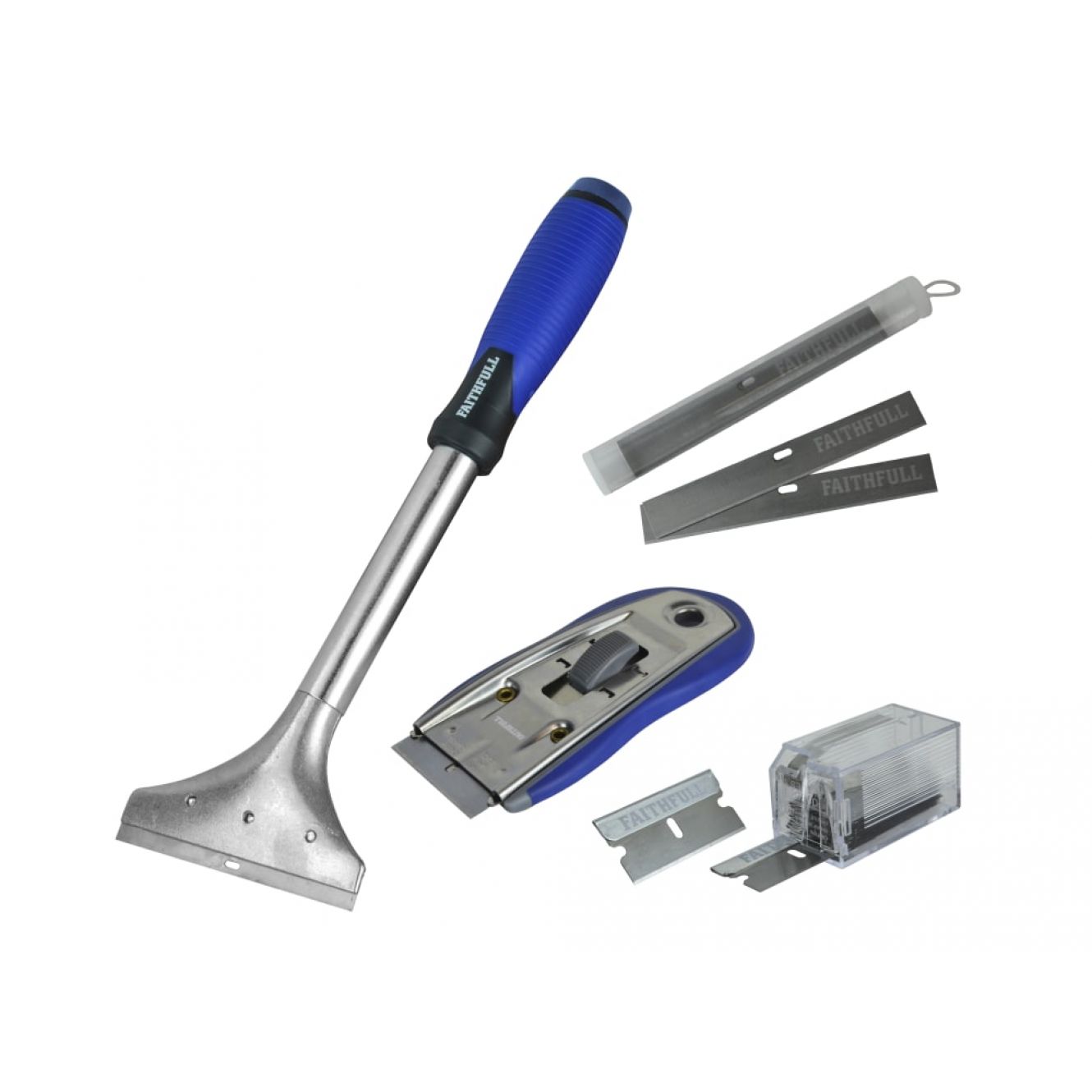 Long Handled Scraper & Razor Blade Scraper Set FAISCRASET4