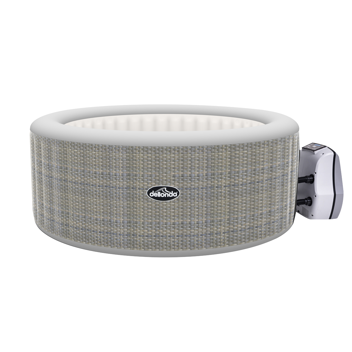 Dellonda 4-6 Person Inflatable Hot Tub Spa with Smart Pump - Rattan Effect DL91