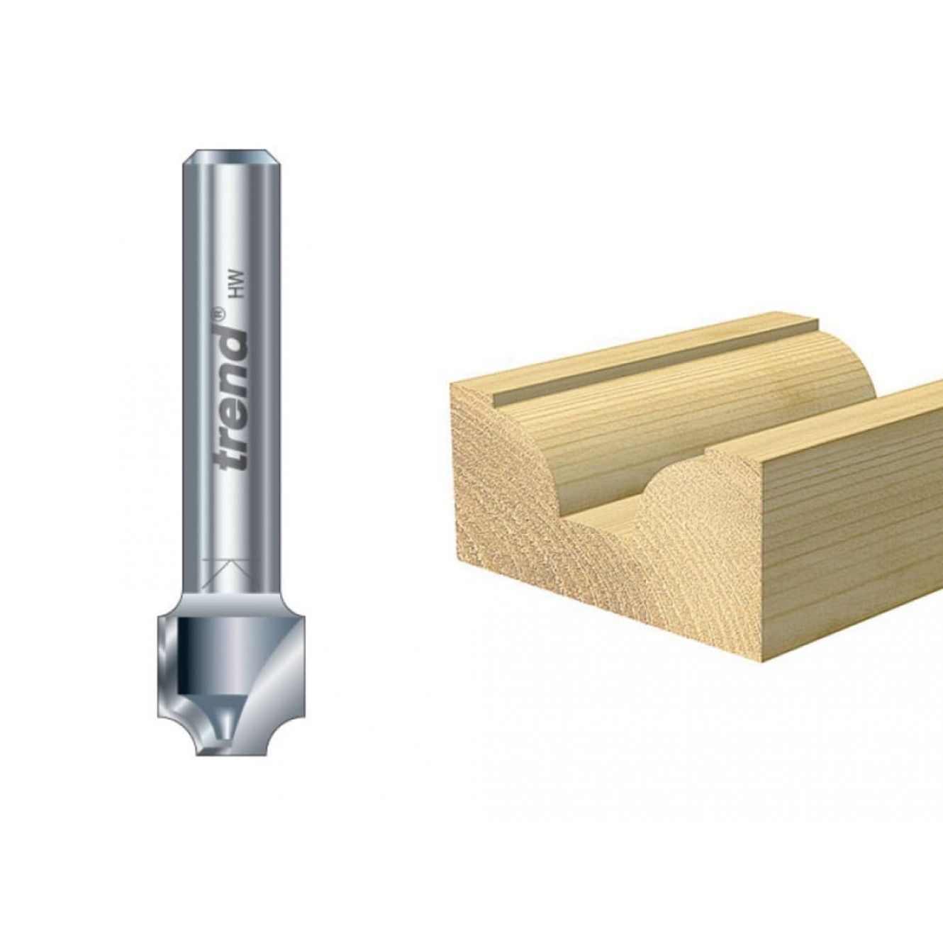 7/01 x 1/4 TCT Ovolo & Round Over 2.5mm Radius TRE70114TC