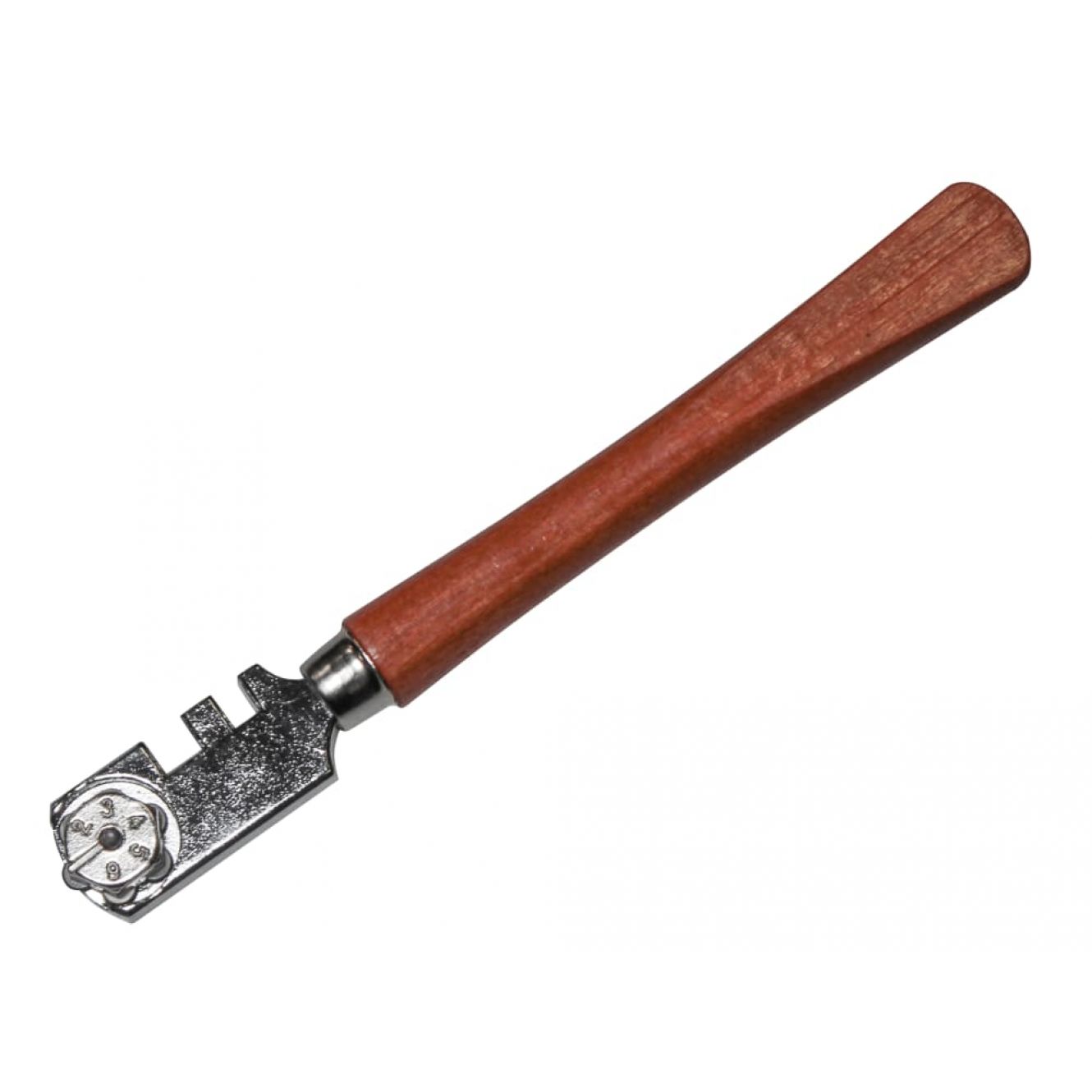 Six Wheel Glasscutter Tungsten Carbide - Wood Handle FAIGCSIX