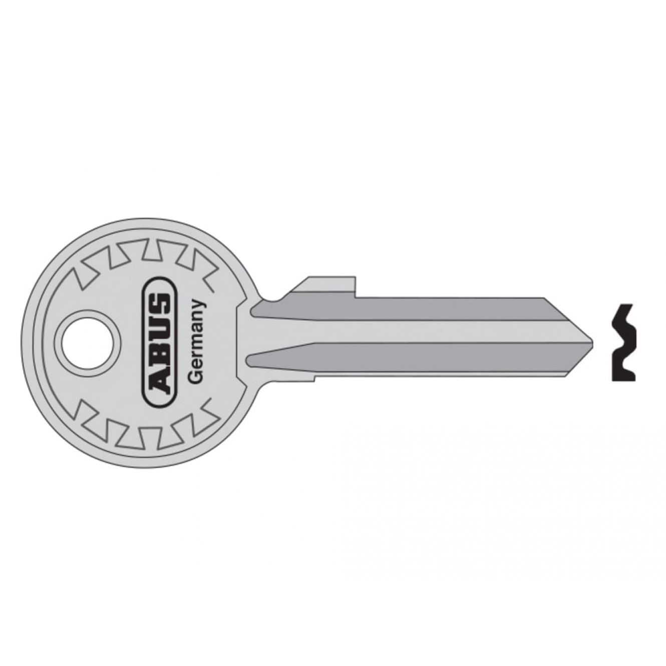 24-26-28 Right Hand 4/5 Key Blank ABUKB12874