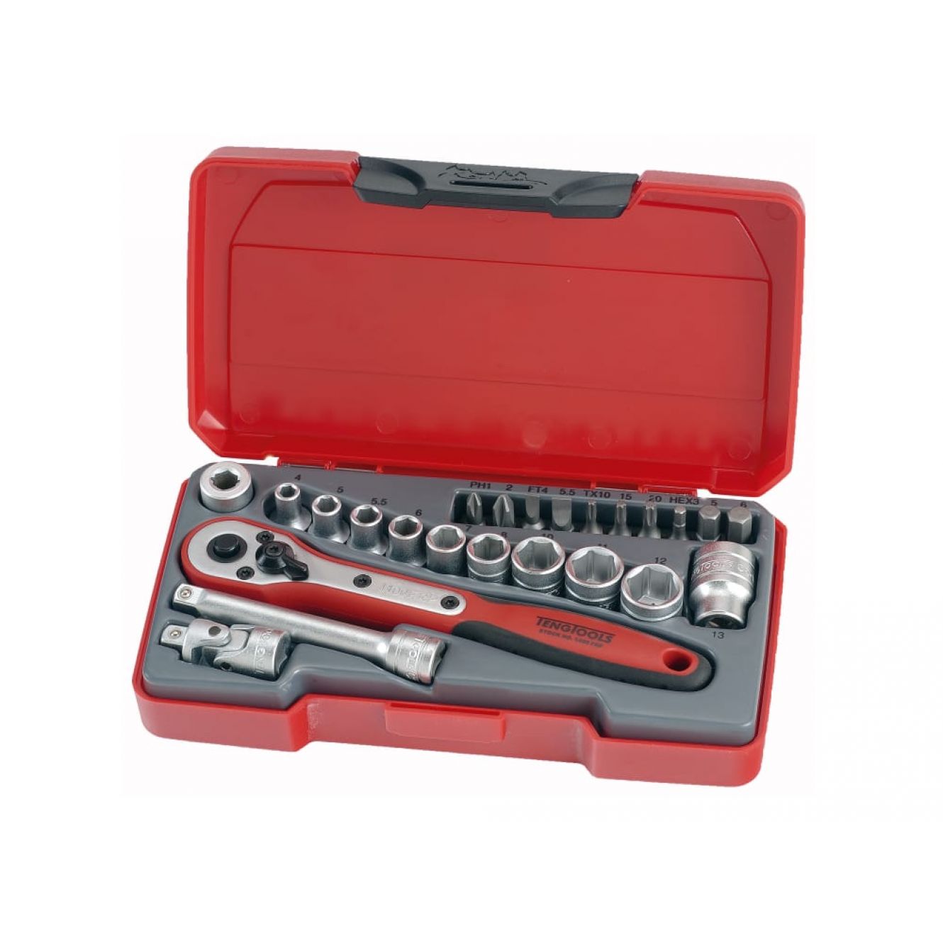 T1424 Socket Set of 24 Metric 1/4in Drive TENT1424