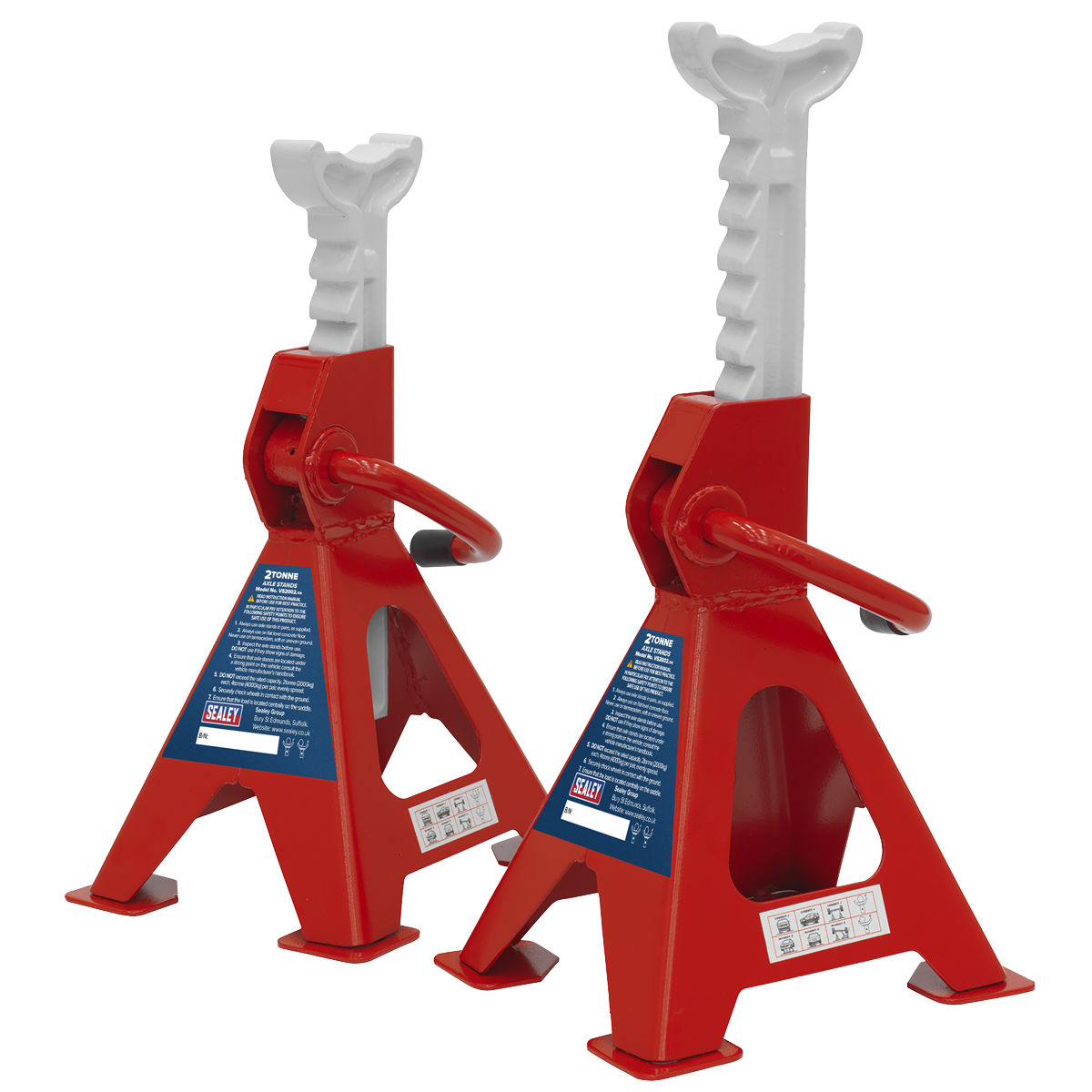 Axle Stands (Pair) 2 Tonne Capacity per Stand Ratchet Type VS2002