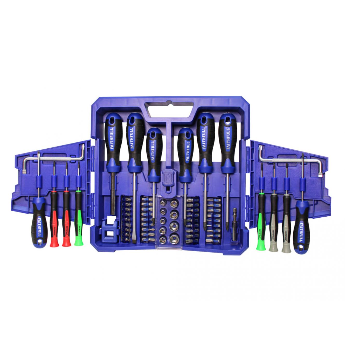 Fold Out Screwdriver & Bit Set, 63 Piece FAISDSET63