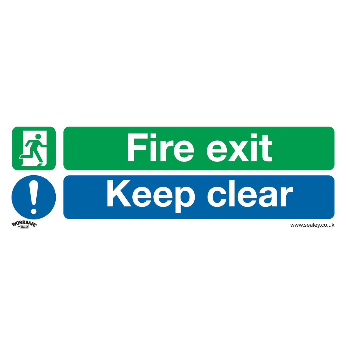 Safe Conditions Safety Sign - Fire Exit Keep Clear - Rigid Plastic SS18P1