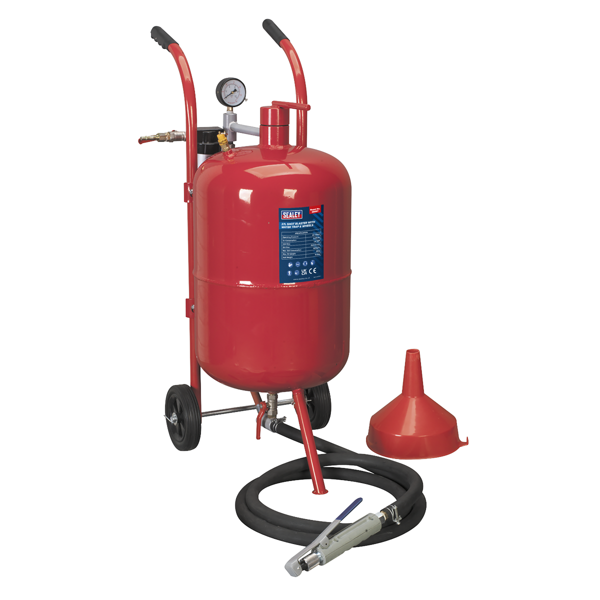 Shot Blaster with Water Trap & Wheels 37L SB997