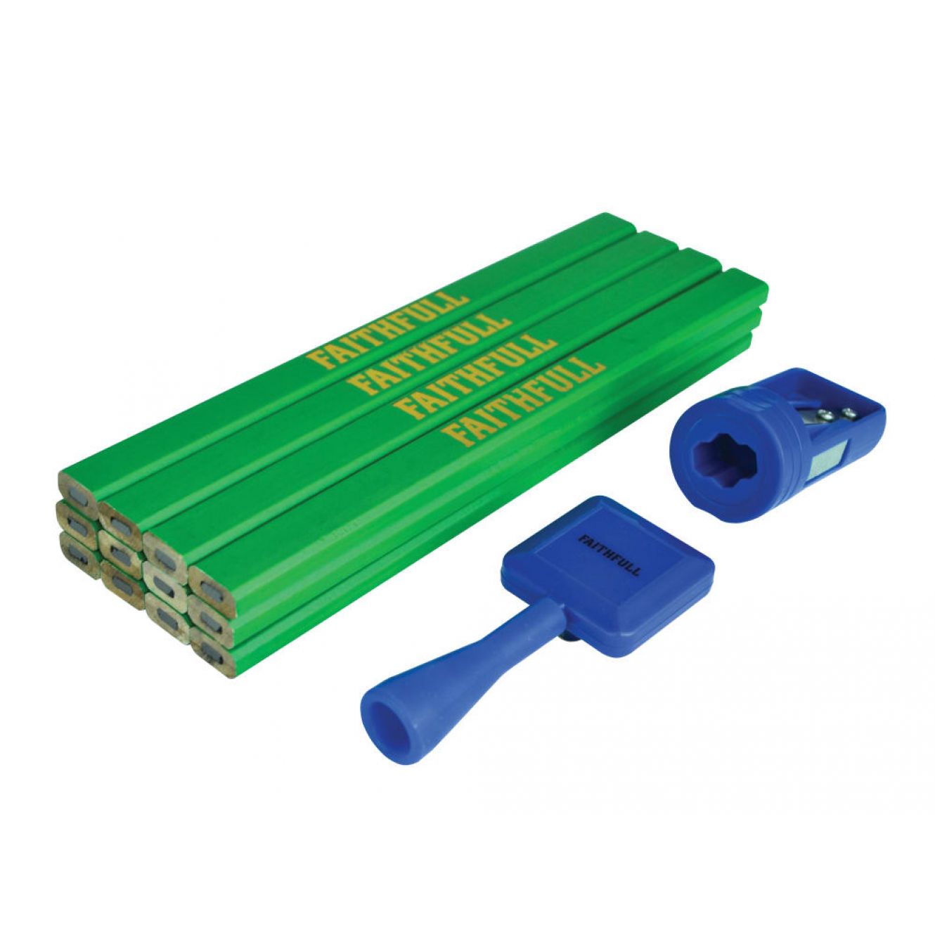Carpenter's Pencil Kit Green / Hard (Pack 12) FAICPGKIT