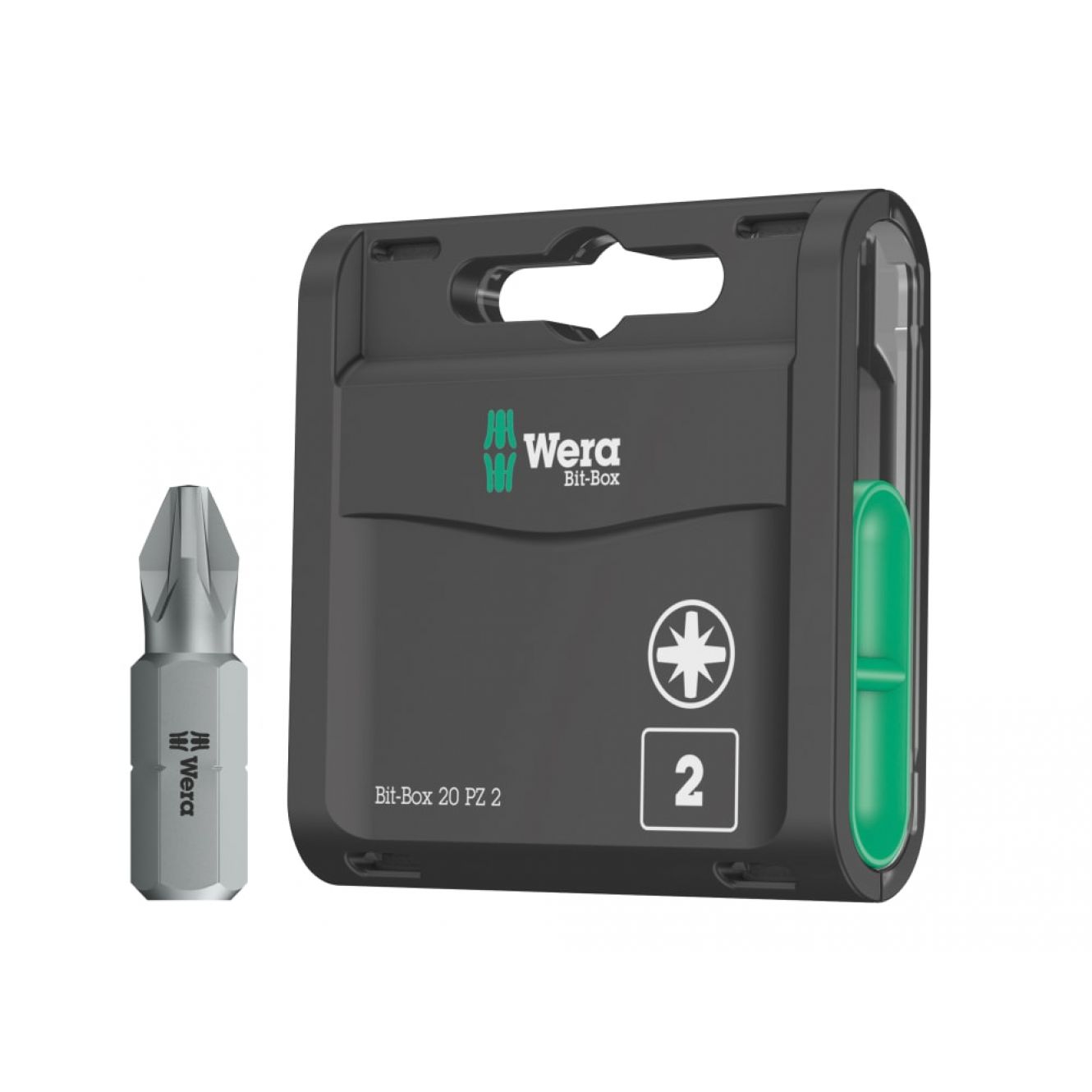 Bit-Box 20 H Extra Hard Bits PZ2 x 25mm, 20 Piece WER057760