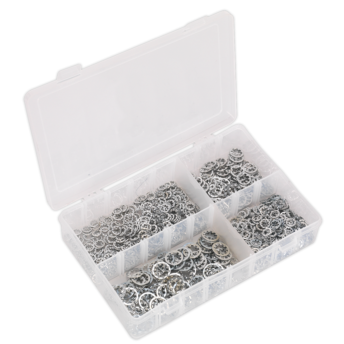 Lock Washer Assortment 1000pc Serrated Internal M5-M10 Metric AB057LW