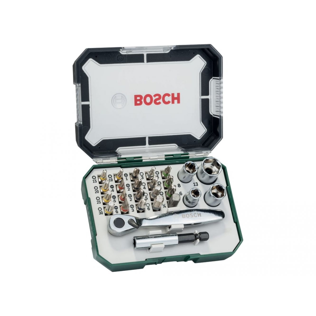 Screwdriver Bit and Ratchet Set, 26 Piece BPA607017322