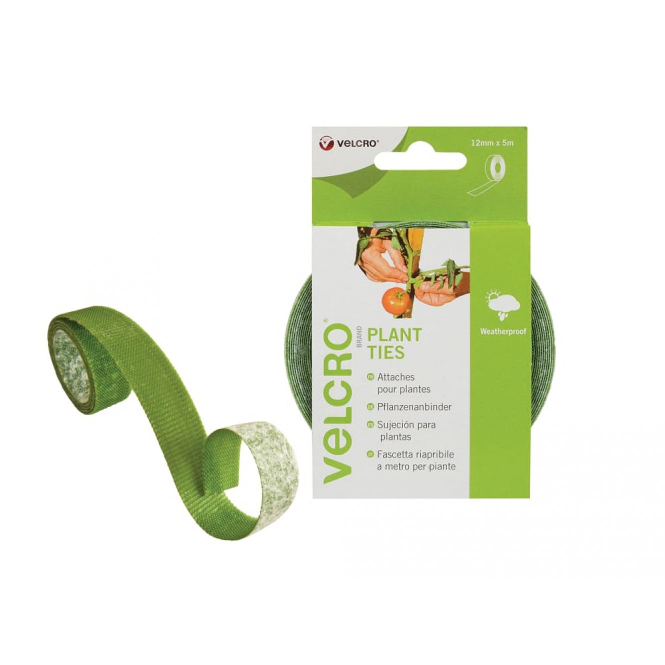VELCRO® Brand ONE-WRAP® Plant Ties 12mm x 5m Green VEL60202