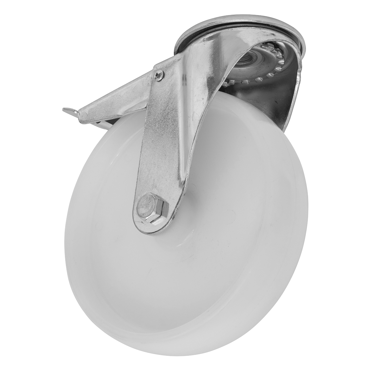 Heavy-Duty Nylon Castor Wheel Bolt Hole with Total Lock Ø100mm - Trade SCW4100SBLEM