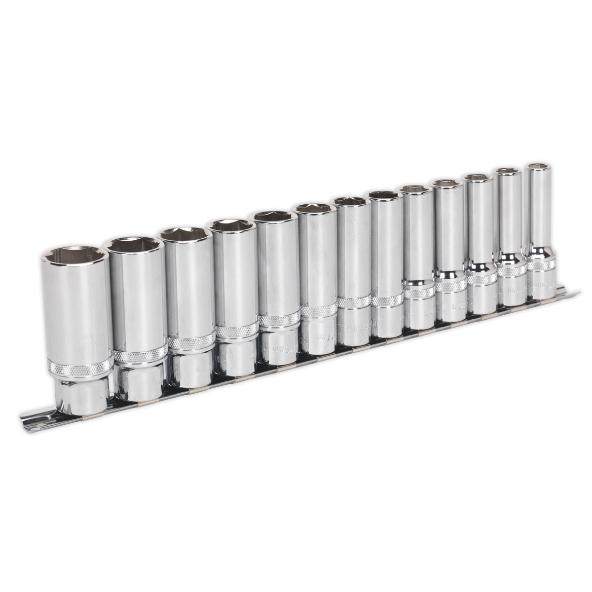 Socket Set 13pc 1/2"Sq Drive Deep Lock-On™ 6pt Metric AK2745