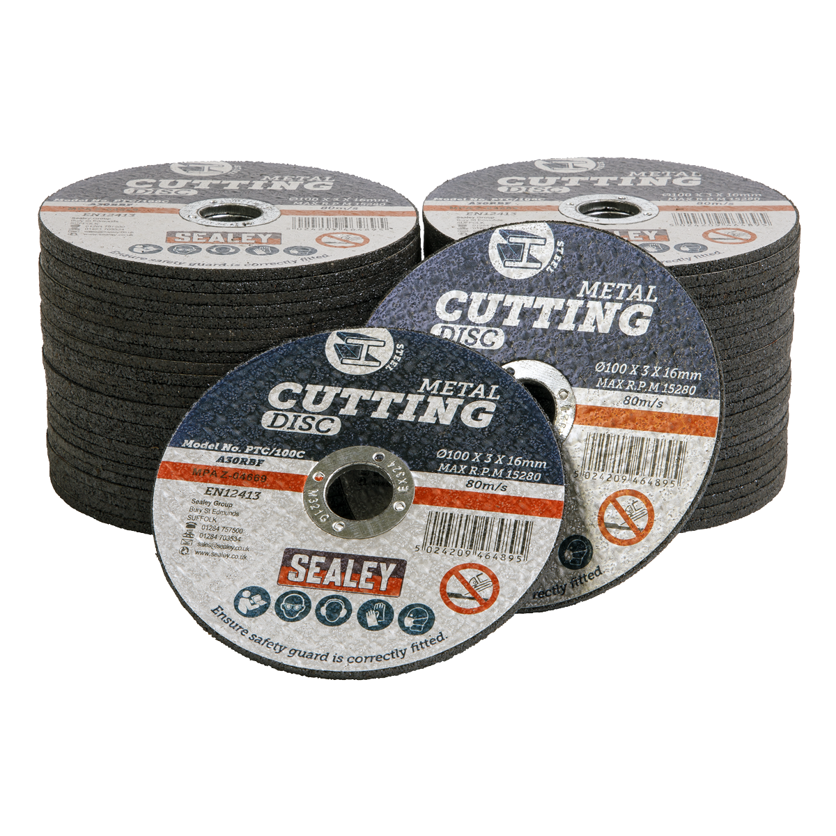 Cutting Disc Pack of 50 Ø100 x 3mm Ø16mm Bore PTC/100C50