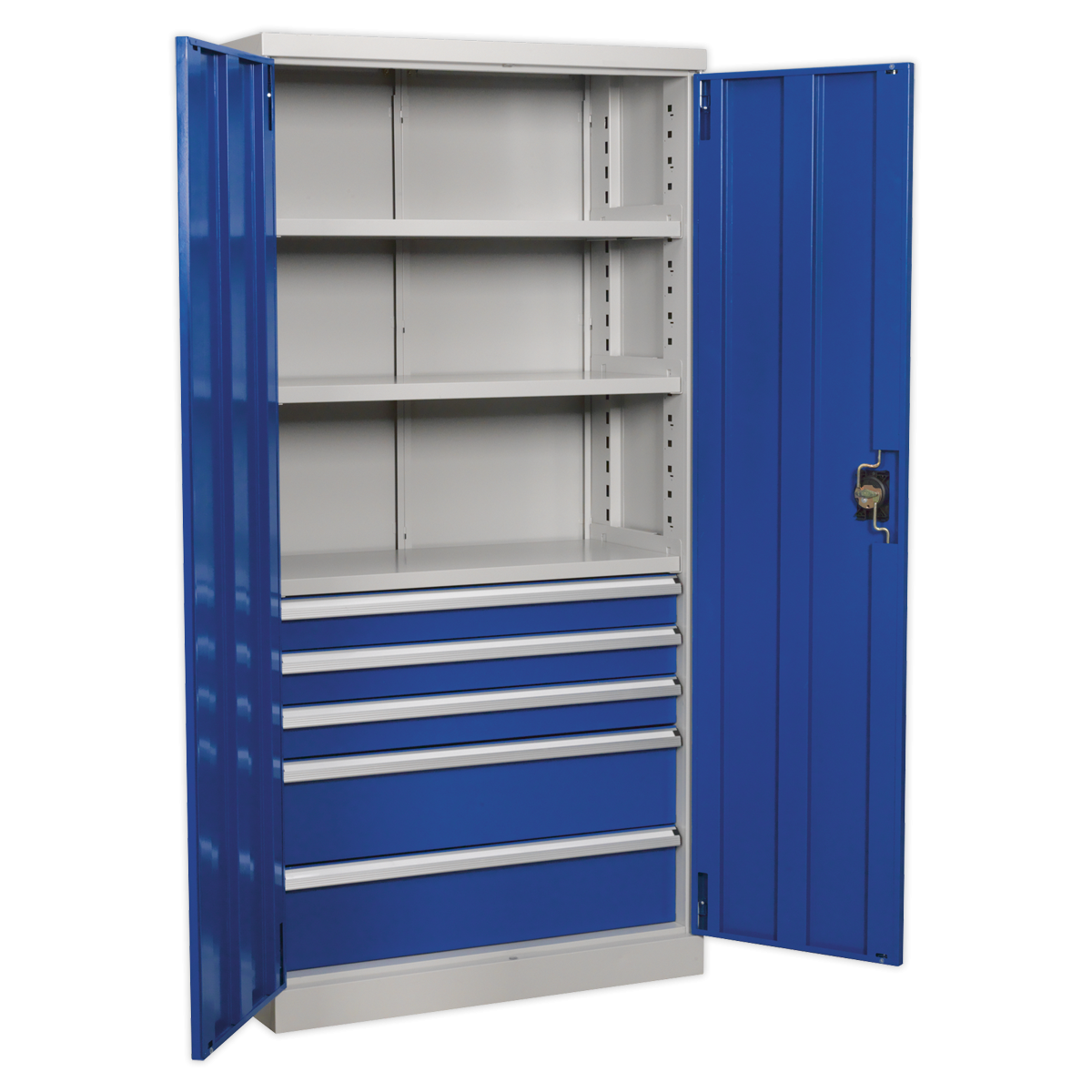 Industrial Cabinet 5 Drawer 3 Shelf 1800mm APICCOMBO5