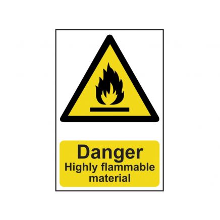 Danger Highly Flammable Material - PVC 200 x 300mm SCA0901