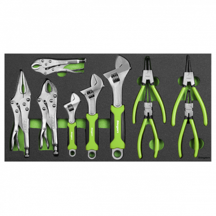 Tool Tray with Adjustable Wrench & Pliers Set 10pc S01278