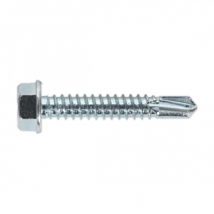Self-Drilling Screw 6.3 x 38mm Hex Head Zinc Pack of 100 SDHX6338