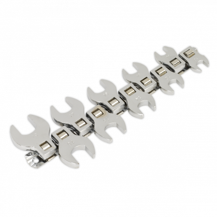 Crow's Foot Open-End Spanner Set 10pc 3/8"Sq Drive Metric S0866