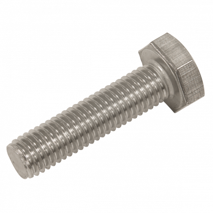 Stainless Steel Hex Head Set Screw DIN 933 - M10 X 40 A2 - Pack of 25 S1040