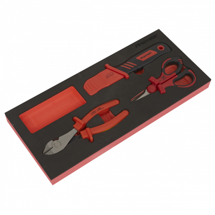 Insulated Cutting Set 3pc with Tool Tray - VDE Approved TBTE09
