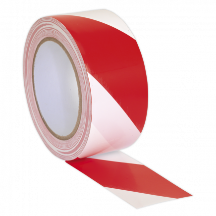 Hazard Warning Tape 50mm x 33m Red/White HWTRW