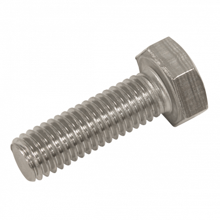 Stainless Steel Hex Head Set Screw DIN 933 - M8 X 25 A2 - Pack of 50 S825S