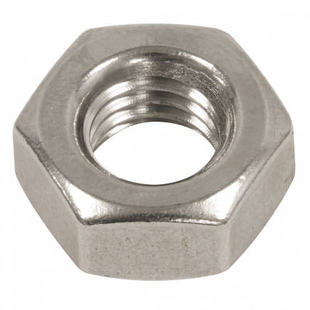 Stainless Steel Nut DIN 934 - M10 A2 - Pack of 50 SSN10