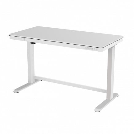 Dellonda White Electric Adjustable Standing Desk with USB & Drawer, 1200 x 600mm DH54
