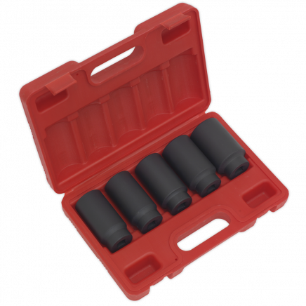 Impact Hub Nut Socket Set 5pc 1/2"Sq Drive SX050