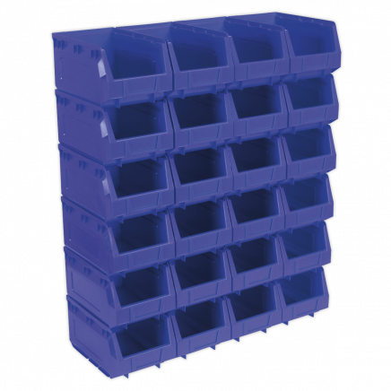 Plastic Storage Bin 150 x 240 x 130mm - Blue Pack of 24 TPS324B