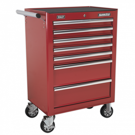 Rollcab 7 Drawer with Ball-Bearing Slides - Red AP26479T