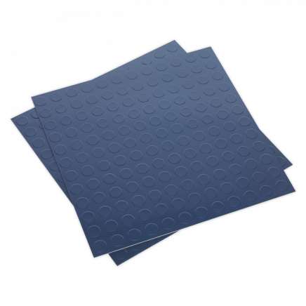 Vinyl Floor Tile with Peel & Stick Backing - Blue Coin Pack of 16 FT2B