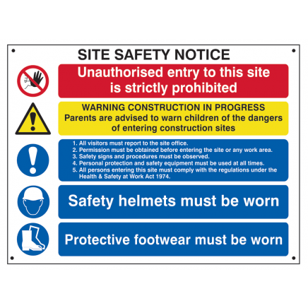 Composite Site Safety Notice - FMX 800 x 600mm SCA4550