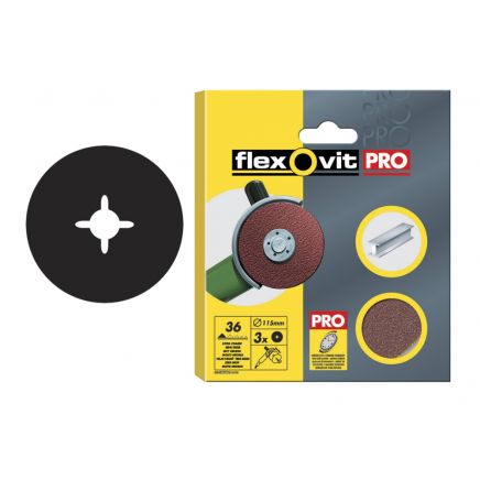Aluminium Oxide Fibre Disc 125mm Fine 80G (Pack 3) FLV27538