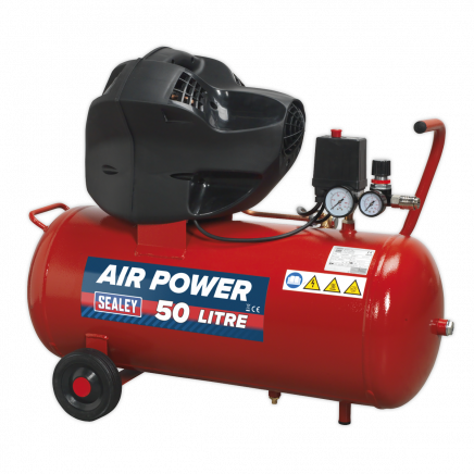 Air Compressor 50L V-Twin Direct Drive 3hp Oil Free SAC05030F