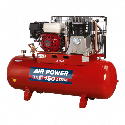 Air Compressor 150L Belt Drive Petrol Engine 6.5hp SA1565