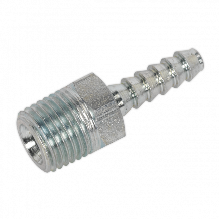 Screwed Tailpiece Male 1/4"BSPT - 3/16" Hose Pack of 5 AC38