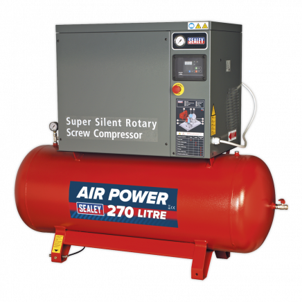 Screw Air Compressor 270L 10hp 3ph Low Noise SSC12710