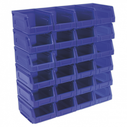 Plastic Storage Bin 105 x 165 x 85mm - Blue Pack of 24 TPS224B