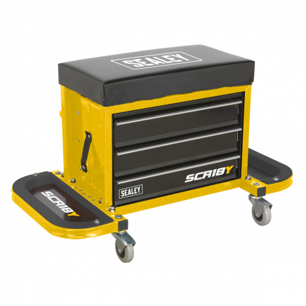 Mechanic's Utility Seat & Toolbox - Yellow SCR18Y