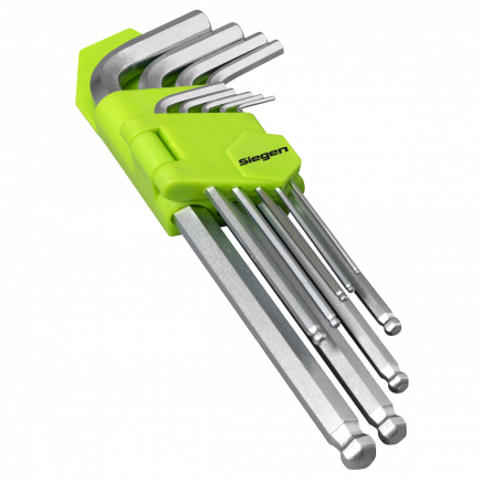 Hex Key Set Long Ball-End 9pc - Imperial S01261