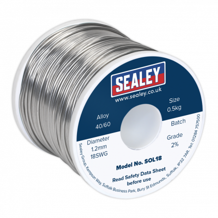 Solder Wire Quick Flow 1.2mm/18SWG 40/60 0.5kg Reel SOL18