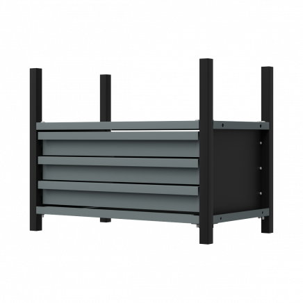 Modular Racking Mid Unit 3 Drawers & 1 Shelf 580mm APMRM2