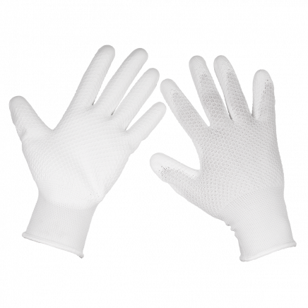 White Precision Grip Gloves - (Large) - Box of 120 Pairs SSP50L/B120