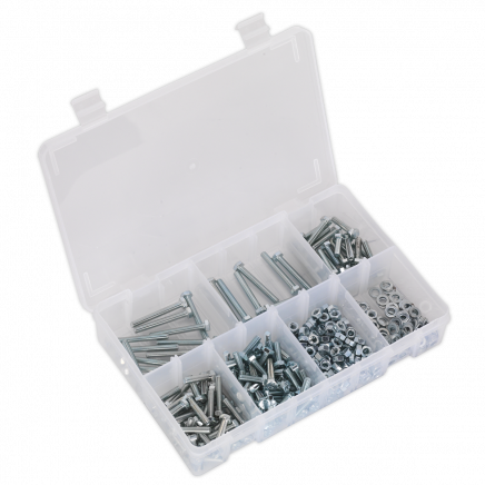 Setscrew, Nut & Washer Assortment 444pc High Tensile M5 Metric AB049SNW