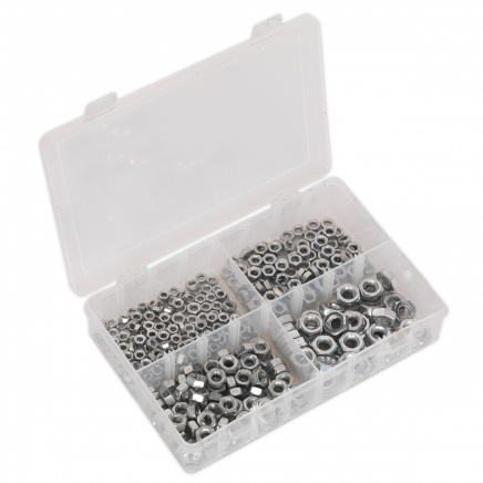 Steel Nut Assortment 370pc M5-M10 Metric AB028SN